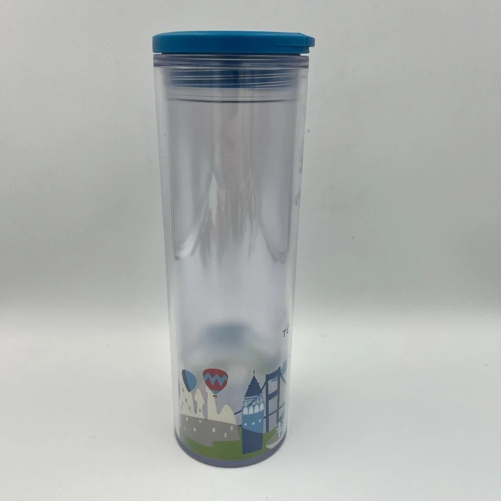 16oz Starbucks Turkey Turkiye  Tumbler City Series Blue‎ Plastic 473ml Türkiye